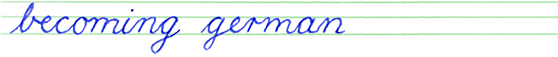 becoming german - a database